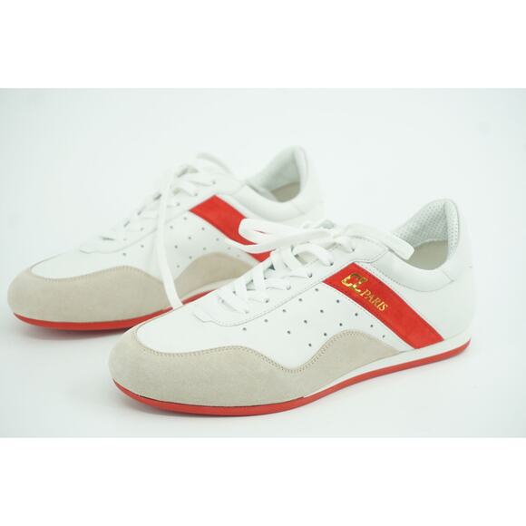 Christian Louboutin My K Low Donna Flat Leather Sneakers SZ 36.5 White NIB - Picture 4 of 11